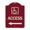 Signmission Access W/ Updated Isaand Left Arrow Heavy-Gauge Aluminum Architectural Sign, 24" H, BU-1824-24358 A-DES-BU-1824-24358 - alternate 1